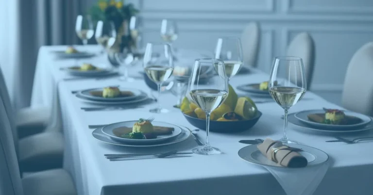 Image of fine dining scene.