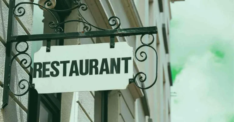 Image of a Restaurant indication wall stand.